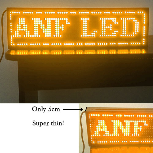 Super Thin LED Scrolling Sign Board Orange