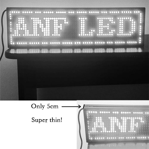 Super Thin LED Scrolling Sign Board White